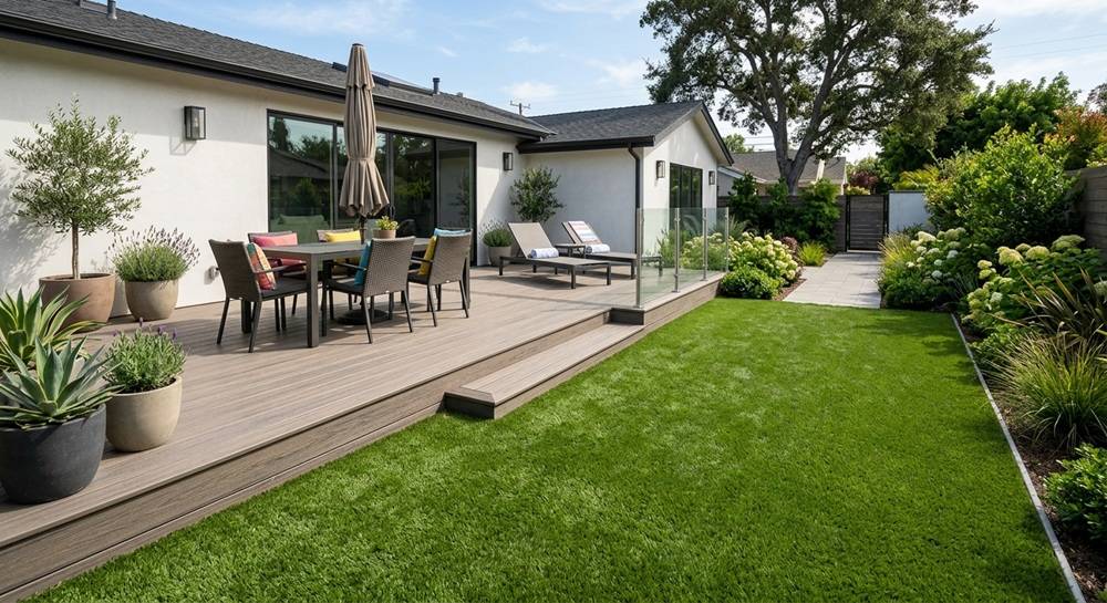 Artificial Grass vs Decking